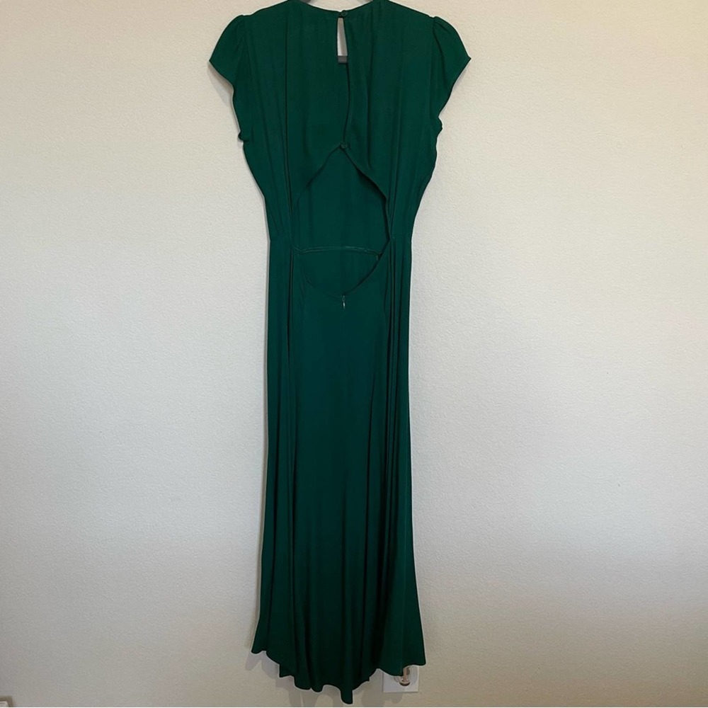 Reformation Dark Teal Midi Dress - Picture 4 of 7